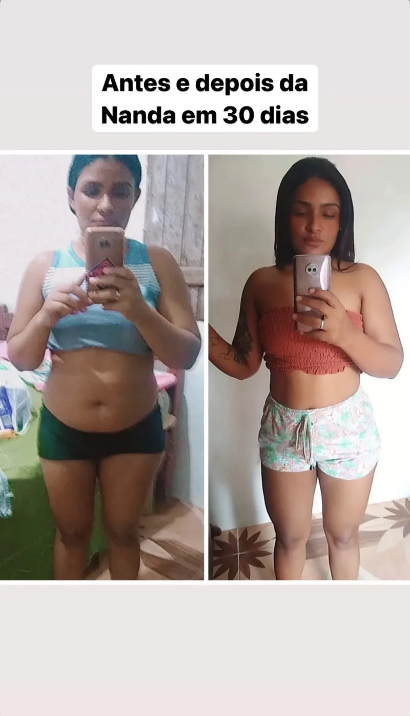 Nanda · antes e depois
